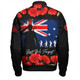 Australia Bomber Jacket Anzac Day Lest We Forget Grunge Flag