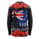 Australia Long Sleeve T-shirt Anzac Day Lest We Forget Grunge Flag