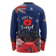 Australia Long Sleeve T-shirt - Anzac Day Soldier With Poppies Flowers