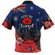 Australia Zip Polo Shirt - Anzac Day Soldier With Poppies Flowers