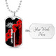 Australia Anzac Day Dog Tag Lest We Forget Remebrance Day (Black)