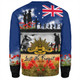 Australia Sweatshirt Lest We Forget Poppies And Soldiers Army Style