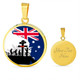 Australia Necklace Circle Anzac Day Flag With Map