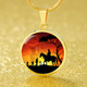 Australia Necklace Circle Lest We Forget Horse Design