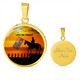 Australia Necklace Circle Lest We Forget Anzac Day Horse Brigade