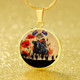 Australia Necklace Circle Lest We Forget Brigade Flag Water Color Poppy