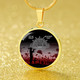 Australia Necklace Circle Anzac Day Lest We Forget Red