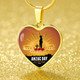 Australia Necklace Heart Anzac Day For The Fallen, Lest We Forget