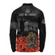 Australia Long Sleeve Polo Shirt Lest We Forget Hat And Boots Design Poppy Flower