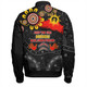 Australia Bomber Jacket Aboriginal Indigenous Naidoc Week Dreamtime Dot Painting With Flag