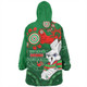 South Sydney Rabbitohs Snug Hoodie Aboriginal Indigenous Naidoc Week Dreamtime Dot Painting With Flag