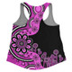 Australia Women Racerback Singlet Aboriginal Indigenous Dot Painting Pink