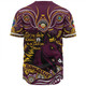Brisbane Broncos Baseball Shirt Celebrating Naidoc Week 2024 Aboriginal Dot Art Inspired