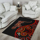 Australia Aboriginal Lizard Area Rug - Aboriginal Inspired Lizard With Dot Painting Art