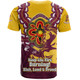 Brisbane Broncos T-Shirt Aboriginal Inspired Naidoc Symbol Pattern