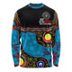 Australia Long Sleeve T-shirt Custom Naidoc Week Culture Art With River And Tortoise Aboriginal