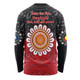 Australia Long Sleeve T-shirt Aboriginal Inspired Naidoc Half Concept