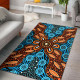 Australia Aboriginal Dot Art Area Rug - Indigenous River And Land Dot Painting Art