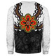 Australia Sweatshirt Aboriginal Inspired Symbol Pattern White