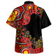Australia Hawaiian Shirt Aboriginal Indigenous Dot Painting Red And Black