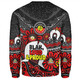 Australia Sweatshirt Naidoc Week Torres Strait Symbol With Aboriginal Pattern Inspired Black