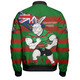 South Sydney Rabbitohs Bomber Jacket Custom For Die Hard Fan Australia Flag Scratch Style