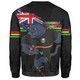 Penrith Panthers Sweatshirt Custom For Die Hard Fan Australia Flag Scratch Style