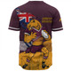 Brisbane Broncos Baseball Shirt Custom For Die Hard Fan Australia Flag Scratch Style