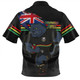 Penrith Panthers Zip Polo Shirt Custom For Die Hard Fan Australia Flag Scratch Style