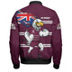 Manly Warringah Sea Eagles Bomber Jacket Custom For Die Hard Fan Australia Flag Scratch Style