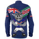 New Zealand Warriors Long Sleeve Shirt Custom For Die Hard Fan Australia Flag Scratch Style