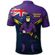 Melbourne Storm Polo Shirt Custom For Die Hard Fan Australia Flag Scratch Style