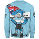 Cronulla-Sutherland Sharks Sweatshirt Custom For Die Hard Fan Australia Flag Scratch Style