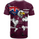 Manly Warringah Sea Eagles T-Shirt Custom For Die Hard Fan Australia Flag Scratch Style