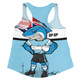 Cronulla-Sutherland Sharks Women Racerback Singlet Custom For Die Hard Fan Australia Flag Scratch Style