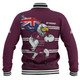 Manly Warringah Sea Eagles Baseball Jacket Custom For Die Hard Fan Australia Flag Scratch Style