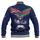 New Zealand Warriors Baseball Jacket Custom For Die Hard Fan Australia Flag Scratch Style