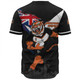 Wests Tigers Baseball Shirt Custom For Die Hard Fan Australia Flag Scratch Style