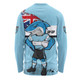 Cronulla-Sutherland Sharks Long Sleeve T-shirt Custom For Die Hard Fan Australia Flag Scratch Style