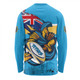 Gold Coast Titans Long Sleeve T-shirt Custom For Die Hard Fan Australia Flag Scratch Style