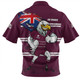 Manly Warringah Sea Eagles Zip Polo Shirt Custom For Die Hard Fan Australia Flag Scratch Style