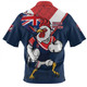 Sydney Roosters Zip Polo Shirt Custom For Die Hard Fan Australia Flag Scratch Style