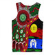 Australia Men Singlet Naidoc Week Indigenous Culture Inspired Dot Art Painting With Hunting