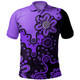 Australia Polo Shirt Aboriginal Style Of Background Purple