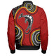 Australia Bomber Jacket Aboriginal Art With Kangaroo