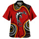 Australia Hawaiian Shirt Aboriginal Art With Kangaroo