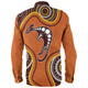 Australia Long Sleeve Shirt Aboriginal Art With Kangaroo