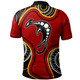 Australia Polo Shirt Aboriginal Art With Kangaroo