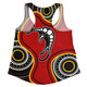 Australia Women Racerback Singlet Aboriginal Art With Kangaroo