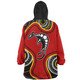 Australia Snug Hoodie Aboriginal Art With Kangaroo